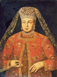 Portræt af Tsarina Marfa Matveyevna (1664-1715) swed